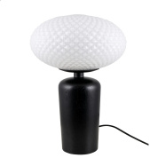 622008 Globen Lighting Jackson настольная лампа с гофрированным плафоном на чёрном основании