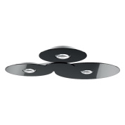 встраиваемый потолочный светильник с контрастной черно-серой отделкой