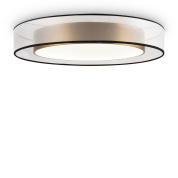 потолочный светильник с круглым корпусом и акриловым рассеивателем в золотом оттенке