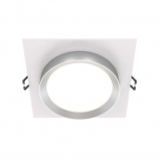 Hoop Maytoni встраиваемый светильник DL086-GX53-SQ-WS белый с серебром