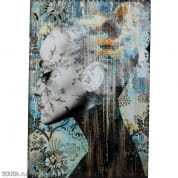53812 Стеклянная картина Леди Цветок 100x150см Kare Design