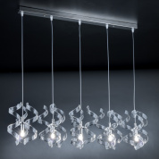 Metal Lux Astro SP lineare 5L линейный подвесной светильник прозрачный; хром 206.505.01