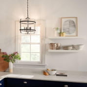 Gartin 18" 4 Light Pendant Weathered Zinc and White-Washed Wood  подвесной светильник 82342 Kichler