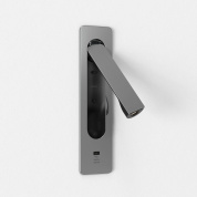 Настенный светильник для чтения с USB-C, поворотный, полированный хром