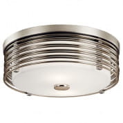 Bensimone 2 Light Flush Mount Satin Nickel потолочный светильник 43293SN Kichler