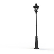 уличный фонарный столб с черным корпусом