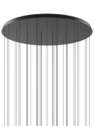 основание на тридцать шесть подвесных светильников черного цвета