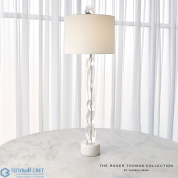 Facette Lamp w/White Marble Base Global Views настольная лампа