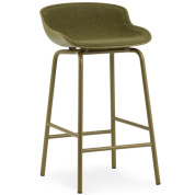 604044 Normann Copenhagen Hyg Барный стул 65 см, обитый фасад, оливковый