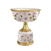 Taormina multicolor & gold footed fruit bowl чаша, Villari
