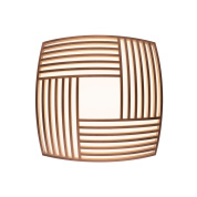 настенный светильник с деревянным каркасом и белым рассеивателем