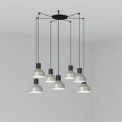 68593-7L KOMBO GREY PENDANT LAMP ø200 1X E27 7L подвесной светильник Faro barcelona