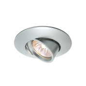 встраиваемый потолочный светильник круглый, серебристый матовый