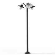 двухрожковый уличный фонарь черного оттенка