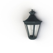 настенный светильник с прозрачным плафоном зелёного оттенка