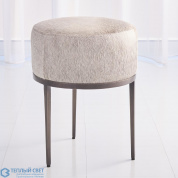 Urban Stool w/Grey Hair-on-Hide-Antique Gunmetal Global Views стул