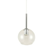 подвесной светильник с шарообразным прозрачным плафоном на подвесе