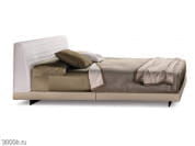 Roger Двуспальная кровать из ткани с мягким изголовьем Minotti
