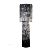 торшер с мраморным основанием и гладким плафоном