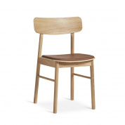 Soma dining chair Oiled oak W/Leather Woud, стул