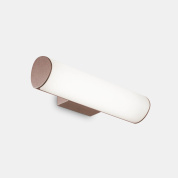 уличный настенный светильник кофейно-коричневого оттенка с цилиндрическим корпусом и боковым светом