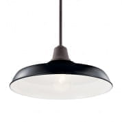 Pier 1 Light 16" Convertible Pendant Black уличный подвесной светильник 49993BK Kichler