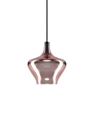 подвесной светильник с розово-золотым стеклянным плафоном