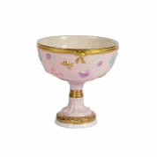 Butterfly pastel pink footed fruit bowl чаша, Villari