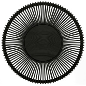 настенный светильник из темного дуба с круглой решетчатой панелью