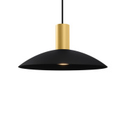 подвесной светильник черный с золотым низом