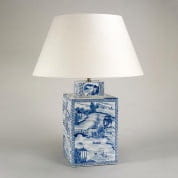 TC0038 Blue & White Square Vase настольная лампа Vaughan