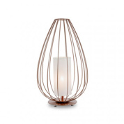 настольный светильник с решетчатым плафоном бронзового оттенка