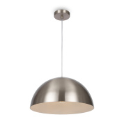 подвесной светильник с полусферическим плафоном из никеля