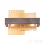 Kolarz Rettangolo 6040.60260/A настенный светильник brunito brushed янтарь ширина 32cm высота 24cm 2 лампы g9