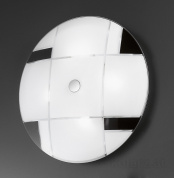 Kolarz Centro 0349.U13.5.TWBk потолочный светильник хром черный/белый ø42cm макс. высота 7cm 3 лампы e27