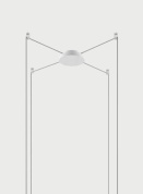 R10L04 1000 Lodes RADIAL CANOPY MAX 4 LIGHTS ø 12,5CM MATT WHITE CE Основание подвесного светильника белый