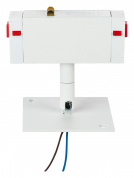 переходник для однофазного трека белого цвета с квадратной опорой