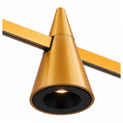 накладной потолочный светильник конусной формы в золотом исполнении для магнитной системы FARM