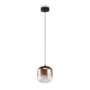 подвесной светильник с овальным плафоном из окрашенного стекла черного цвета