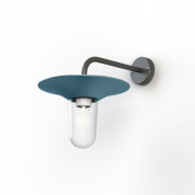 настенное бра с отражателем голубого цвета