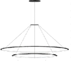 CF4N-00A9AZOU14 Leds C4 Circular подвесной кольцевой светильник с двумя кольцами белого цвета