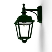 настенный фонарь с корпусом зелёного оттенка