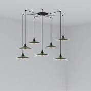 62805-7L LANG GREEN PENDANT LAMP E27 7L подвесной светильник Faro barcelona