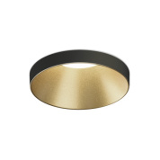 декоративный встраиваемый спот черно-золотой