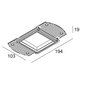 монтажный комплект для встраиваемого освещения квадратной формы с креплением