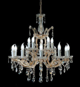 классическая подвесная люстра с многоярусным каркасом и множеством кристаллов