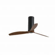 32037WP Faro TUBE FAN Matt black/wood ceiling fan with DC motor SMART люстра-вентилятор матовый черный