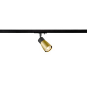 однофазный трековый прожектор купольной формы черного цвета