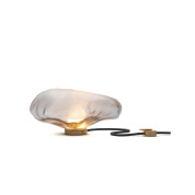 настольный светильник с серыми плафонами округлой формы