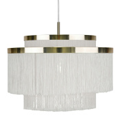 подвесной светильник с многослойным абажуром белого цвета